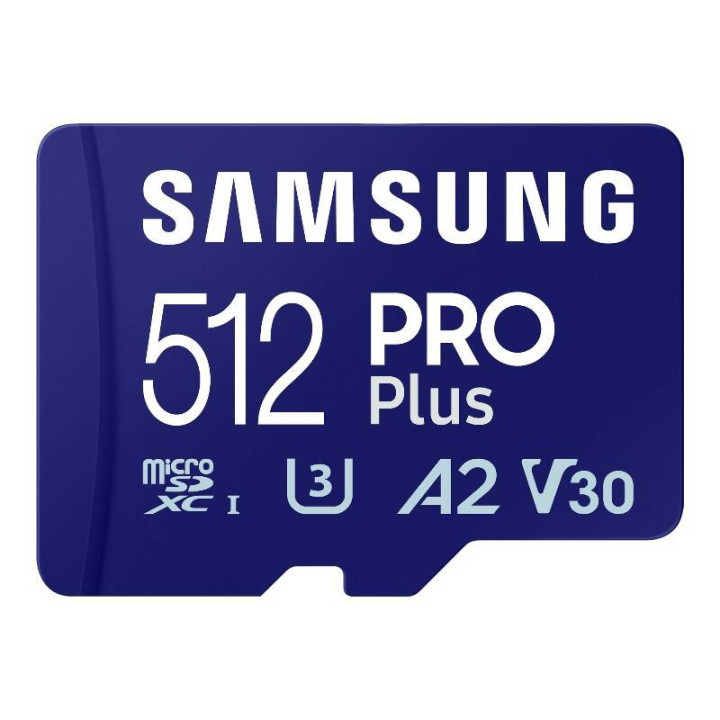 Atmiņas karte Samsung Pro PLUS microSDXC 512GB 180/130 MB/s UHS-I U3 (MB-MD512SA/EU)