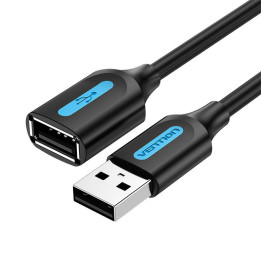 Prailginimo kabelis USB 2.0 kištukinis ventilis CBIBF 1m juodas