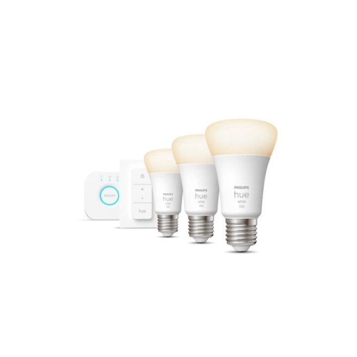 Philips Hue mostek + 3x E27 9,5W W BT + jungiklis