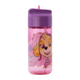 Vandens butelis su šiaudeliu vaikams STOR 74536 430 ml Paw Patrol (rožinis)