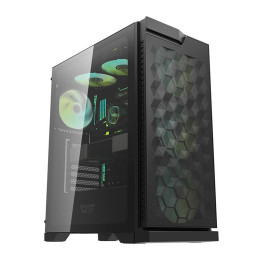 Darkflash DK361 datora korpuss (melns) + 4 RGB ventilatori