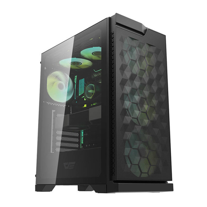 Darkflash DK361 computer case (black) + 4 RGB fans