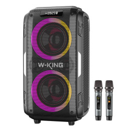 Belaidis Bluetooth garsiakalbis W-KING T9 Pro 120W + 2 mikrofonai (juodi)