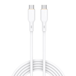 USB-C–USB-C kabelis Aukey CB-SCC102, 100 W, 1,8 m (balts)