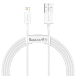 Baseus Superior -sarjan USB-kaapeli Lightning 2.4A 1,5m (valkoinen)