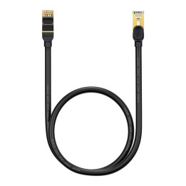 Baseus Ethernet RJ45, 10 Gbps, 0,5 m võrgukaabel (must)