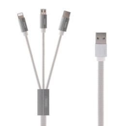 USB kabelis 3in1 Remax Kerolla, 1m (balts)