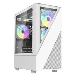 Aigo E330M datora korpuss + 4 argb ventilatori (balts)