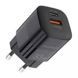 Seinalaadija Choetech PD5006 30W, A+C kahe pordiga (must)