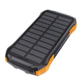 Choetech B659 saules enerģijas banka ar induktīvo uzlādi 2x USB 10000mAh Qi 5W (melni oranža)