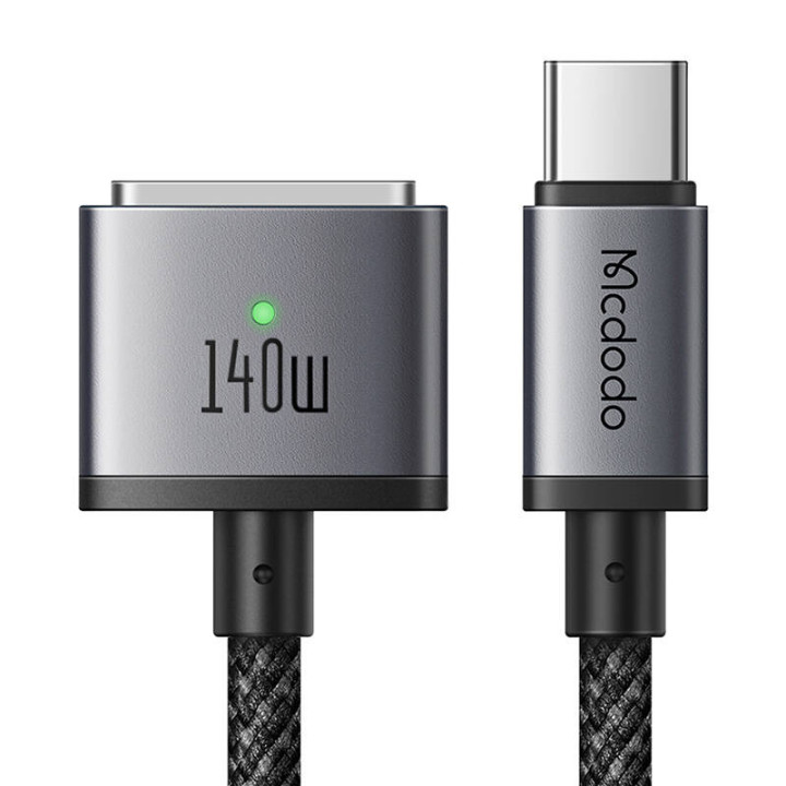 Mcdodo CA-1470 USB-C uz Magsafe 3 kabelis, PD 140 W, 2 m (melns)