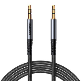 Joyroom SY-A09 AUX kaabel 3,5 mm minipistikust 3,5 mm minipistikuni, punutud, 1,2 m (must)