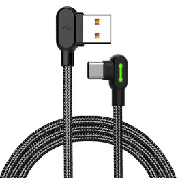 USB į USB-C laidas Mcdodo CA-5280 LED, 1,8 m (juodas)