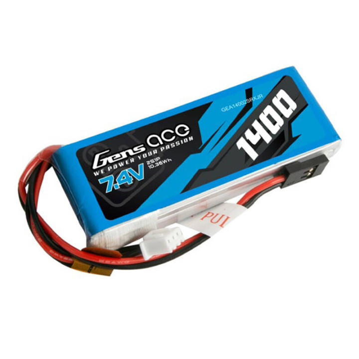 Gens ace 1400mAh 7.4V 2S1P LiPo akumulators JR spraudņa raidītājam