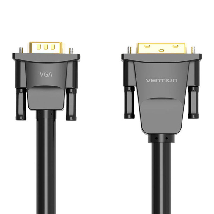 Кабель DVI (24+1) на VGA Vention EABBG 1,5 м, 1080P 60 Гц (черный)