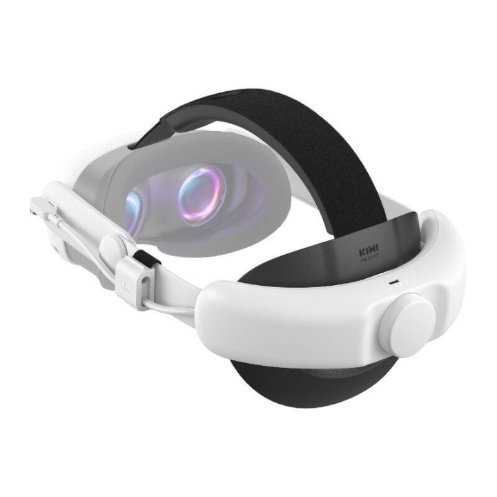 Ühe punktiga laadimisega akupea rihm 6400 mAh Kiwi Design Q31-SPCU jaoks Meta Quest 3 valge