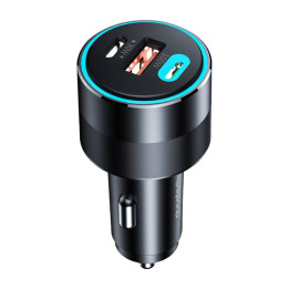 Choetech TC0011 automobilinis įkroviklis 130W 2x USB C 1x USB A (juodas)