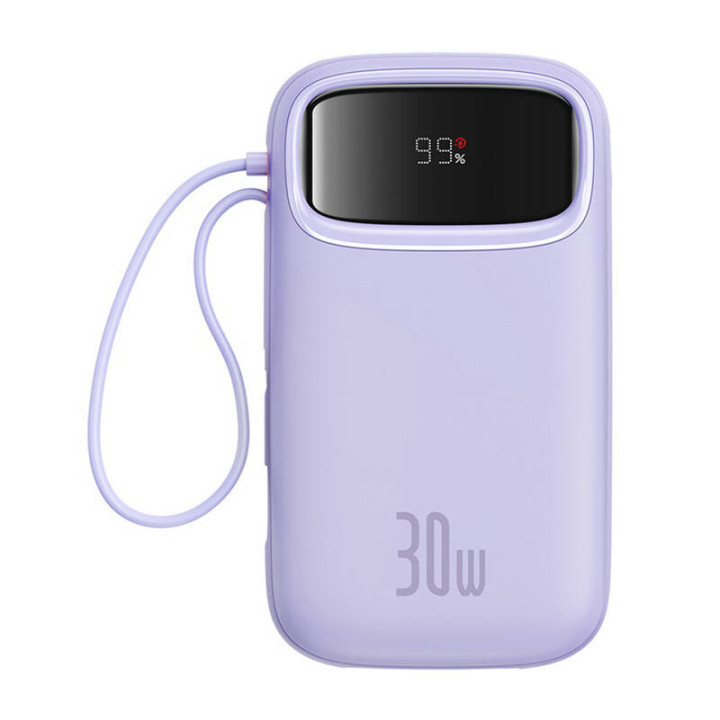 Baseus QPow 2 20000mAh 30W 2xUSB-C barošanas bloks (violeta)