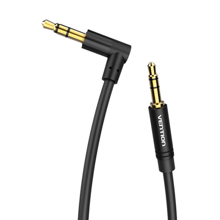 Kaabel Audio AUX 3,5 mm kuni 90° 3,5 mm tuulutus BAKBG-T 1,5 m must