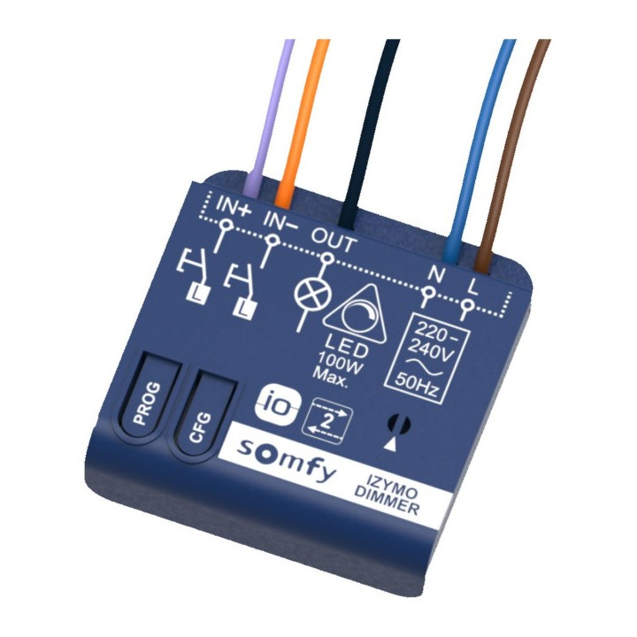Somfy IZYMO io - Mikro uztvērējs Ieslēgts/Izslēgts ar LED aptumšošanas funkciju