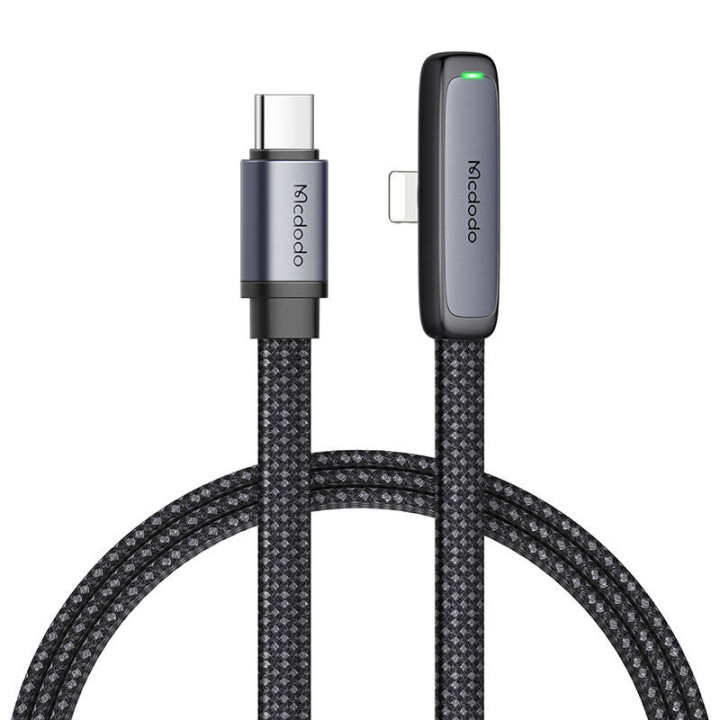 USB-C ja välgunurga kaabel Mcdodo CA-3351, 1,8 m (must)