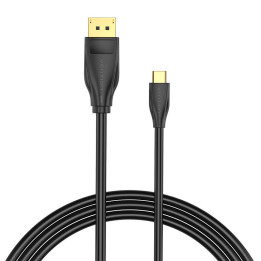 USB-C uz DisplayPort 1.4 kabeļa ventilācijas atveri CGYBH, 2m, 8K 60Hz/4K 120Hz (melns)