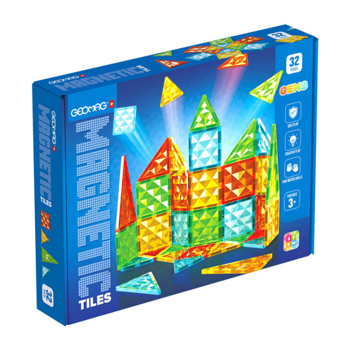 Geomag Gems 32 magnētiskās flīzes