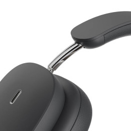 Belaidės ausinės Baseus Bowie H1 Bluetooth 5.2, ANC (pilka)