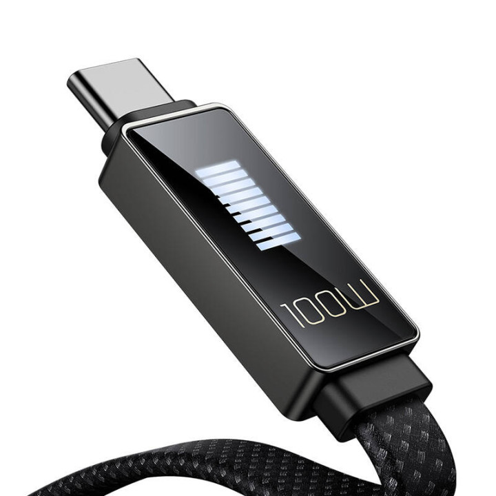 Kaabel Mcdodo CA-4470 USB-C kuni USB-C ekraaniga 100 W 1,2 m (must)
