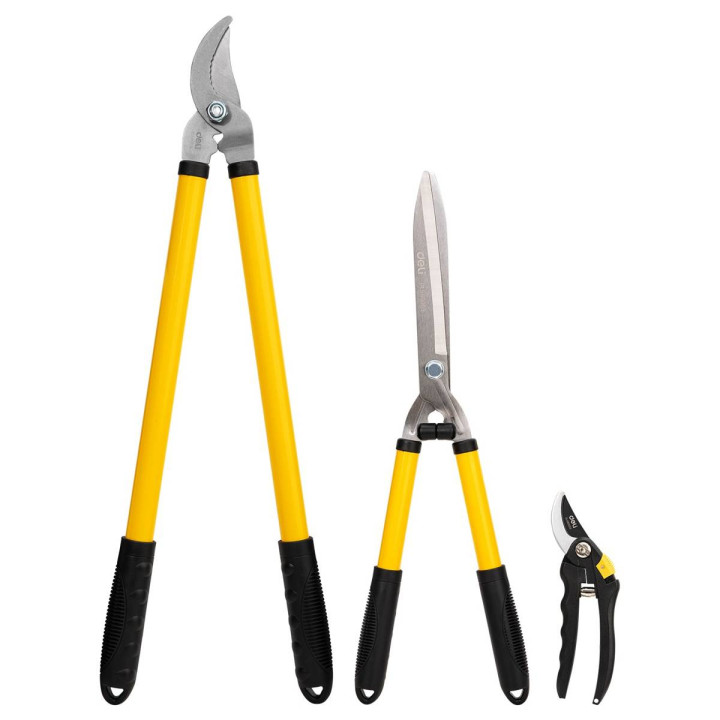 Dārza rīku komplekts 3 gab. Deli Tools EDL580003 (dzeltens)