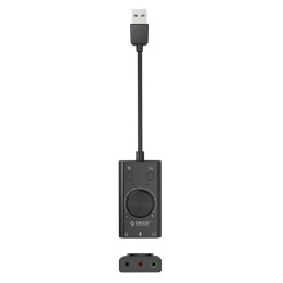 Orico daugiafunkcė USB 2.0 išorinė garso plokštė, 10 cm