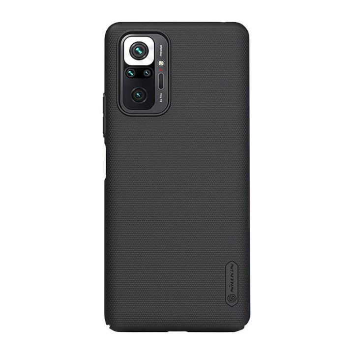 Nillkin Super Frosted Shield dėklas, skirtas Xiaomi Redmi Note 10 Pro/10 Pro Max (juodas)