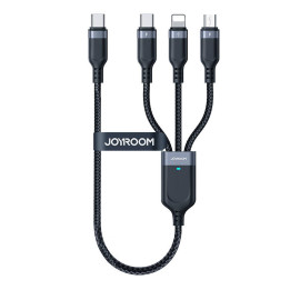 Daudzfunkcionāls kabelis 3w1 sērija Joyroom USB-A — Lightning / USB-C / mikro USB 1,2 m S-A18 (czarny)
