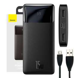 Powerbank Baseus Bipow 10000mAh, 15W (juoda)