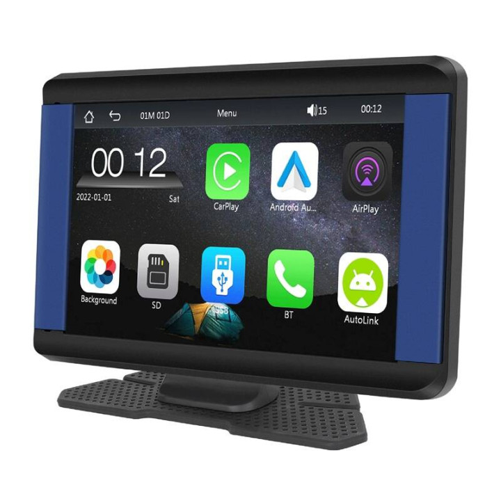 Automobilio monitorius 7.0" Podofo A3431 Carplay&Android Auto