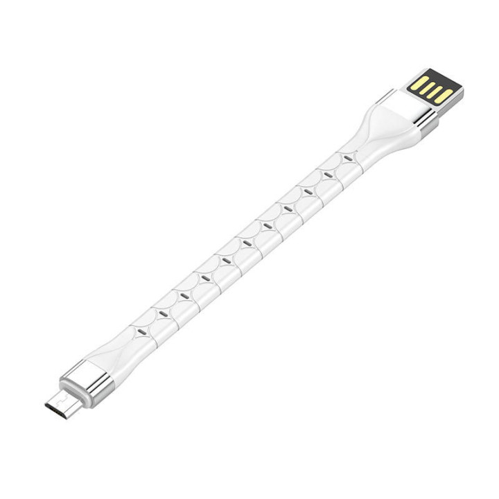 LDNIO LS50 0,15m USB - Micro USB kabelis (baltas)