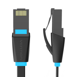 Plokščias tinklo kabelis UTP CAT6 Vention IBJBG RJ45 Ethernet 1000Mbps 1,5m juodas