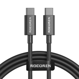 Кабель для быстрой зарядки Rocoren USB-C to USB-C Simples Series 100Вт, 1м (черный)