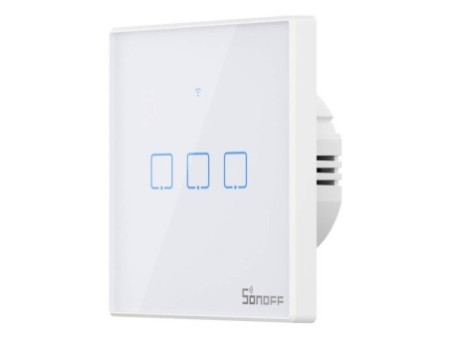 Smart Switch WiFi + RF 433 Sonoff T2 EU TX (3 kanālu) atjaunināts