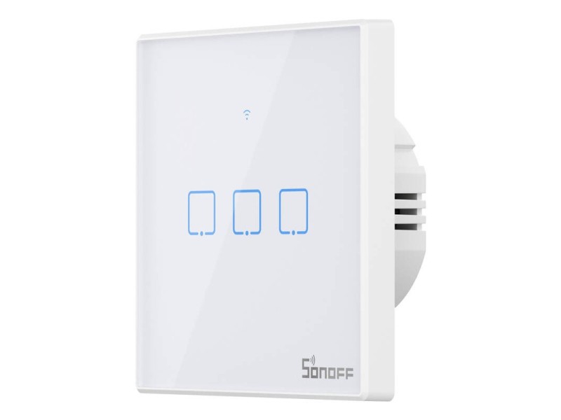 Smart Switch WiFi + RF 433 Sonoff T2 EU TX (3 kanālu) atjaunināts