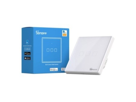 Smart Switch WiFi + RF 433 Sonoff T2 EU TX (3 kanālu) atjaunināts