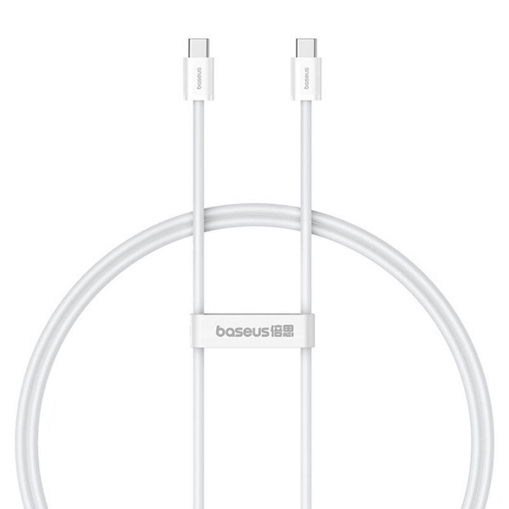 Baseus Superior 2 100 W 1 m USB-C uz USB-C ātrās uzlādes kabelis (balts)