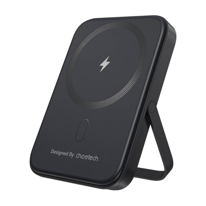 Choetech B742 5000mAh 20W PD magnetinis maitinimo blokas su stovu (juodas)