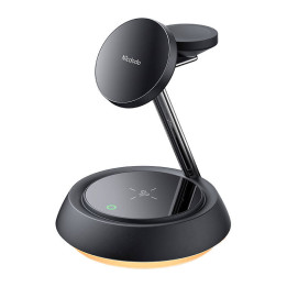 Mcdodo CH-4952 3-in-1 15W bezvadu lādētājs (tālrunis/TWS/Apple pulkstenis) melns