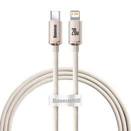 Baseus Crystal Shine USB-C-IP-kaapeli, 20 W, 1,2 m (vaaleanpunainen)