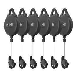 VR-kaabli rihmaratta süsteem-6 tk Kiwi Design V2-6 Meta Quest 2 mustale