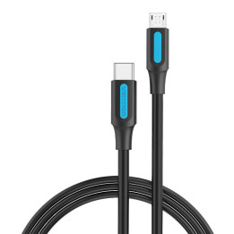 Kabelis no USB-C 2.0 līdz Micro USB Vention COVBF 2A 1m melns