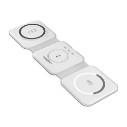 Choetech T588-F 3in1 magneettinen langaton laturi 15W (valkoinen)