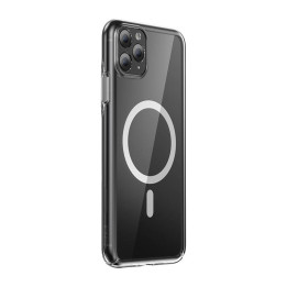 Tālruņa maciņš Baseus Magnetic Crystal Clear tālrunim iPhone 11 Pro (caurspīdīgs) ar rūdīta stikla ekrāna aizsargu un tīrīšanas 