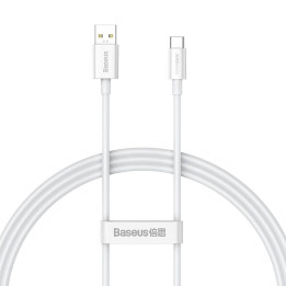 „Baseus Superior“ serijos kabelis iš USB į USB-C, 65 W, PD, 1 m (baltas)